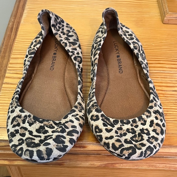 Lucky Brand Shoes - Lucky Brand Emmie Leopard Flats Sz 8 VGUC